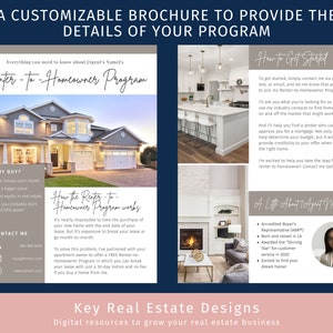 The Complete Renter-to-Homeowner Program: All real estate marketing materials in customizable Canva templates for agents to reach buyers image 3