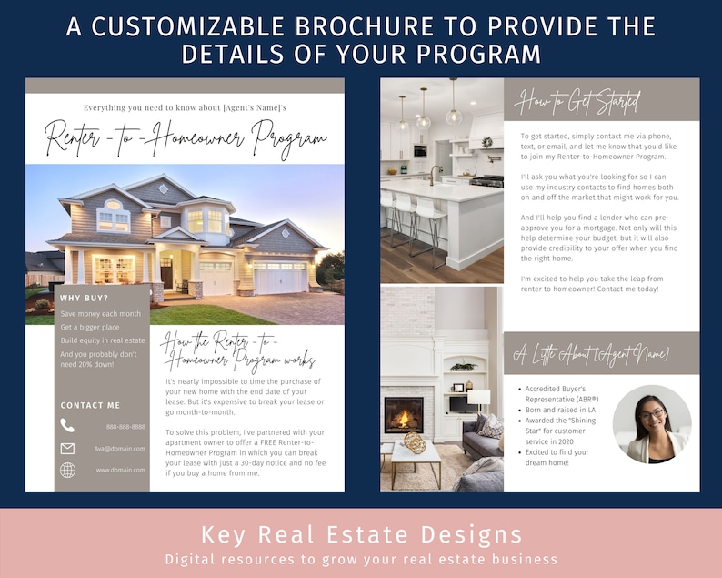 The Complete Renter-to-Homeowner Program: All real estate marketing materials in customizable Canva templates for agents to reach buyers image 3