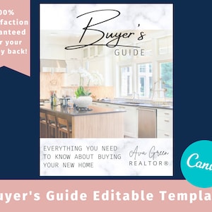 Real Estate Buyer&#39;s Guide: An editable Canva template for busy real estate agents, REALTORS, and real estate brokers | Homebuyer&#39;s Guide