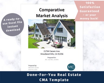 Real Estate CMA Template: Comparative Market Analysis (Instant Digital Download)