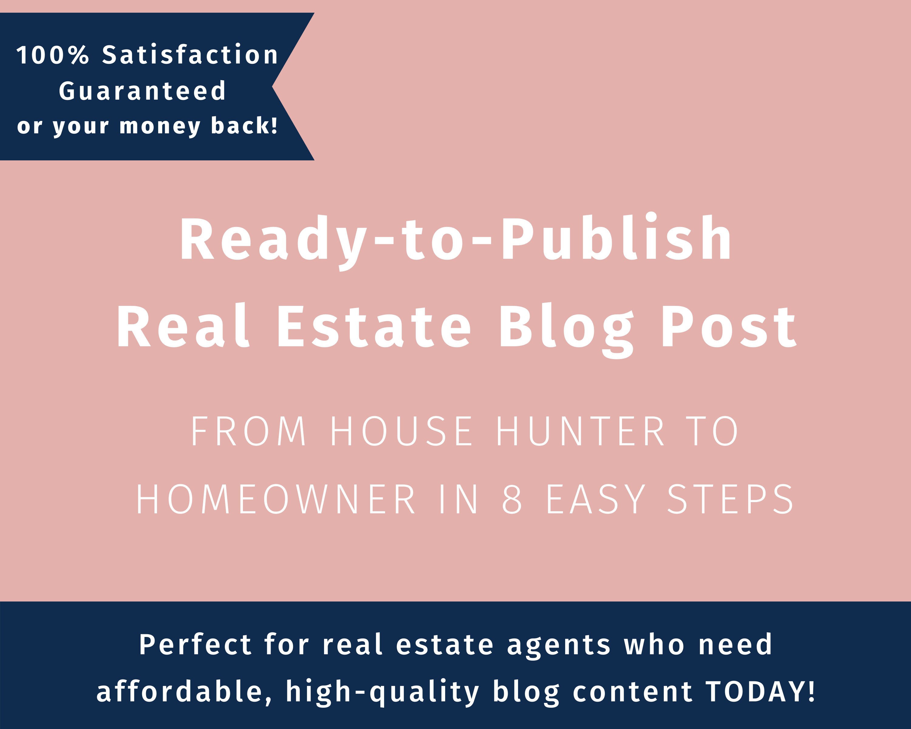 Ready-to-publish Real Estate Blog Post for Busy Real Estate - Etsy