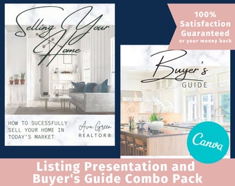 Real Estate Listing Presentation & Buyer's Guide, Canva Templates (Digital Download)