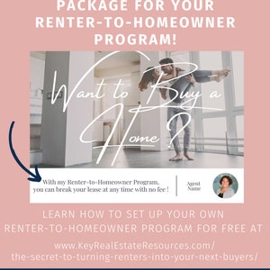 The Complete Renter-to-Homeowner Program: All real estate marketing materials in customizable Canva templates for agents to reach buyers image 2