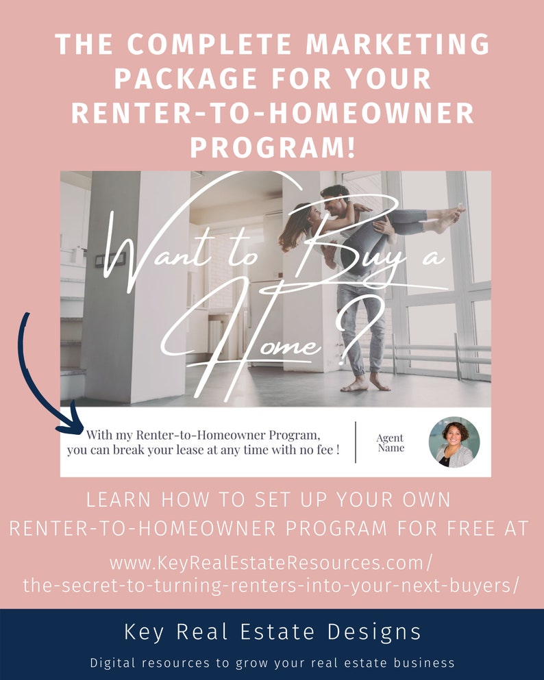 The Complete Renter-to-Homeowner Program: All real estate marketing materials in customizable Canva templates for agents to reach buyers image 2