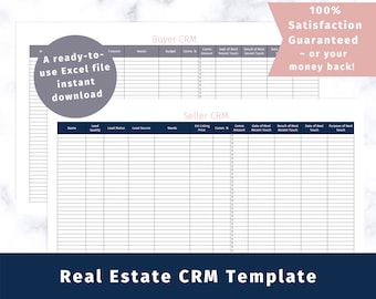 Real Estate CRM Template: Client Management System (Digital Download)