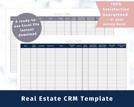 Real Estate CRM Template: Client Management System (Digital Download)