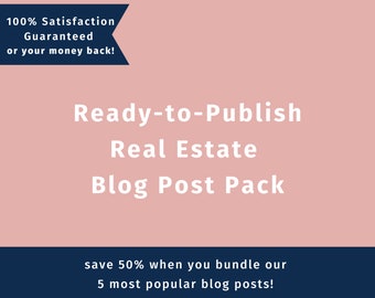 Real Estate Blog Post Bundle – Ready-to-Publish Content (Digital Download)