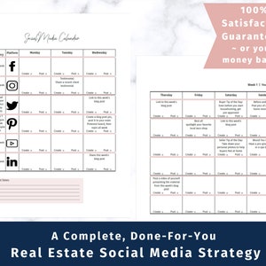 The Ultimate Real Estate Social Media Calendar A done-for-you real estate social media calendar, specifically for real estate agents image 1