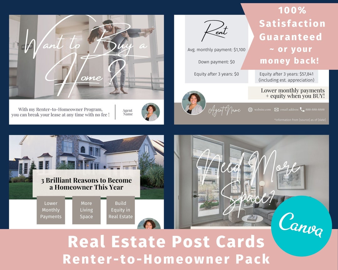 Real Estate Postcards for Renters Real Estate Marketing Postcards in a