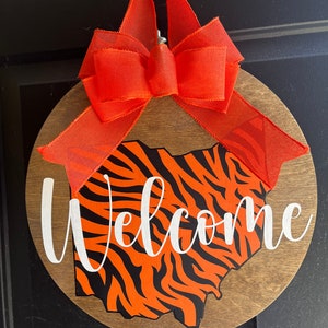 Ohio Bengals stripes sign, Cincinnati Bengals sign, Cinci football, Bengals football, Cincinnati sign, Bengals wreath