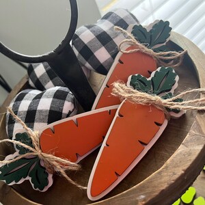 Wooden Carrots, carrots for Easter tiered tray