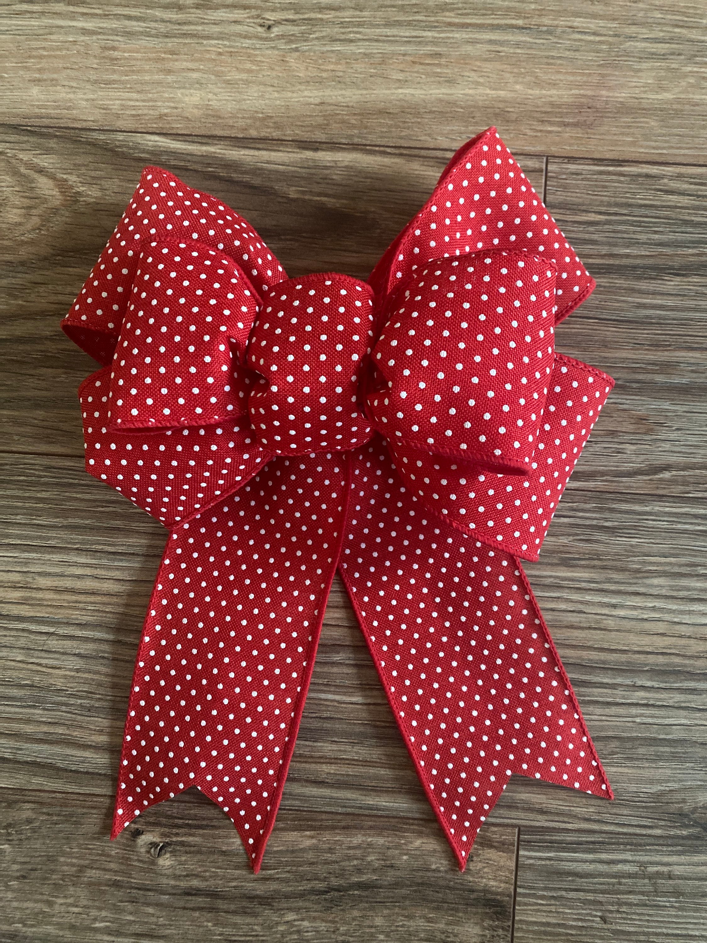 Premade wreath patterned looped bow pre made wreath bow Etsy