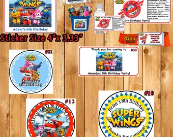 SUPER WINGS  party bag fillers 200 mini stickers 20 mini magnets 