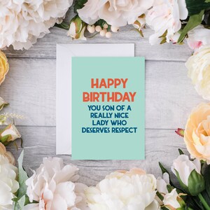 HBD You Zoon van A Really Nice Lady... || Wenskaart