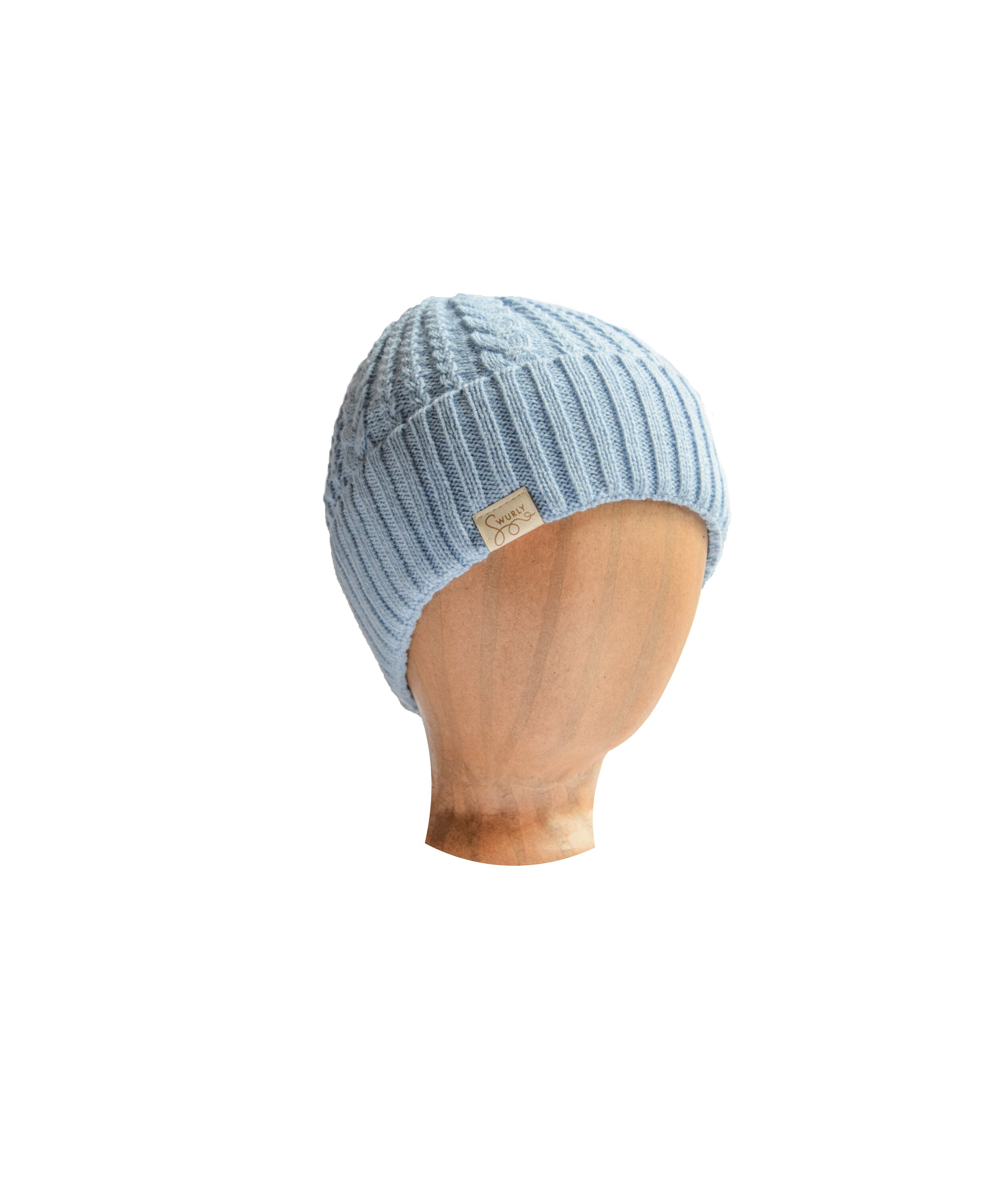 Cable Knit Silk Lined Beanie No POM 