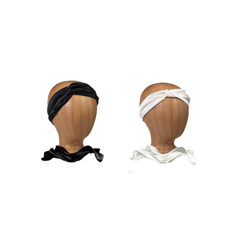 Criss Cross Mulberry Silk Headbands, Silk Accessories, Headband, Natural Silk, Cute Headbands, Natural Silk, 100% Silk image 3