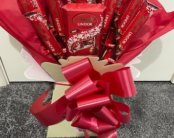 Lindt Lindor chocolate bouquet can add a personalised message