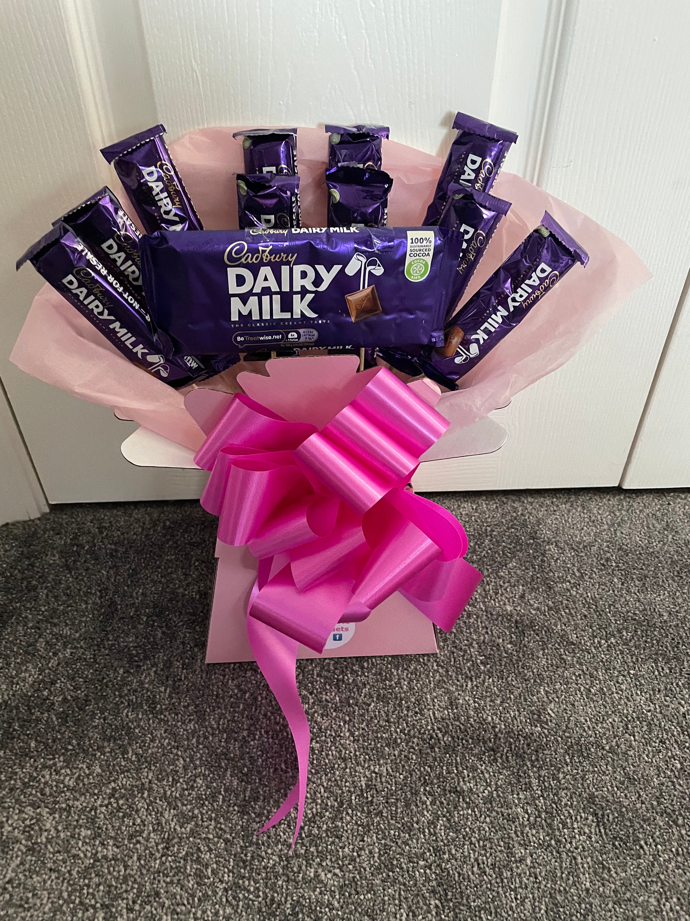 Cadburys Dairy Milk Chocolate Bouquet Can Add a Personalised Etsy UK