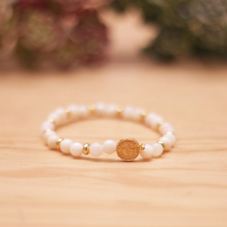Mother of Pearl Bracelet Saint Benedict