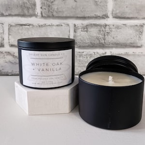 White Oak and Vanilla Soy Wax Candle