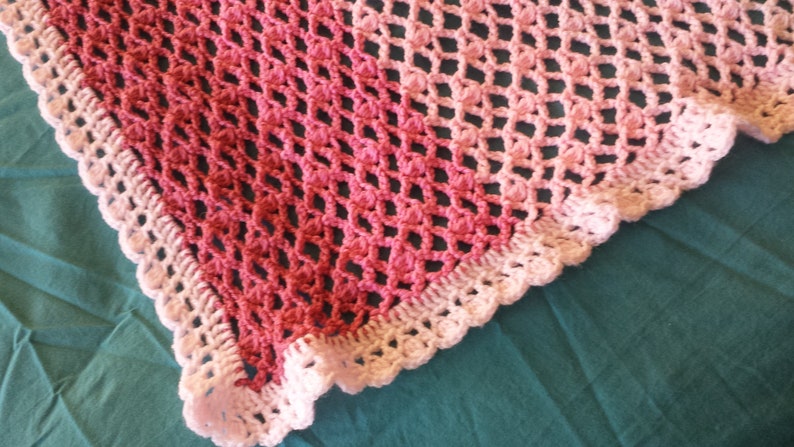 car seat, Crochet baby blanket pram lacy blanket bassinet washable baby blanket easy care blanket baby shower gift pink ombre shawl