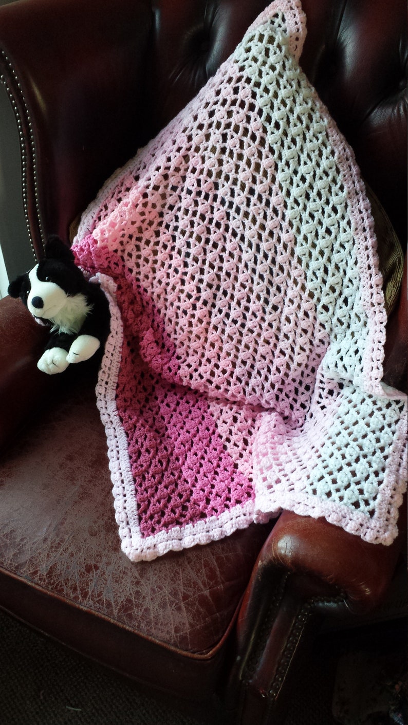 car seat, Crochet baby blanket pram lacy blanket bassinet washable baby blanket easy care blanket baby shower gift pink ombre shawl