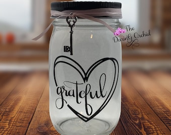 Gratitude Jar, Grateful, Thankful, Manifest it, The Secret, Blessings Jar