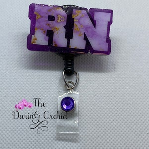 Nurse badge reel, ID holder, badge clip, RN