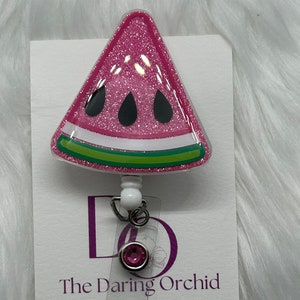 Watermelon wedge Badge Reel, ID Holder, Nurse, CNA, MA