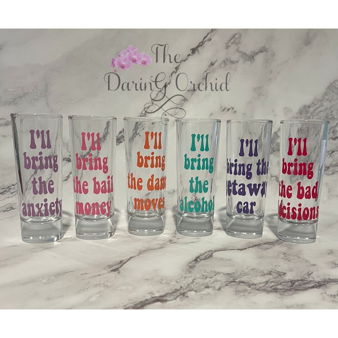 Cute Shot Glasses Girls Night Out Shot Glasses, Bachelorette, Girls