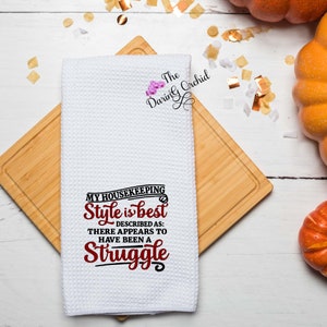 My housekeeping style microfiber waffle towel