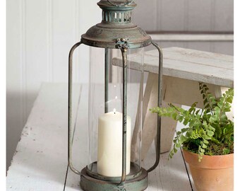 Rustic Metal Battery Lantern Electric Country Rustic Farmhouse Decor Free Ship!