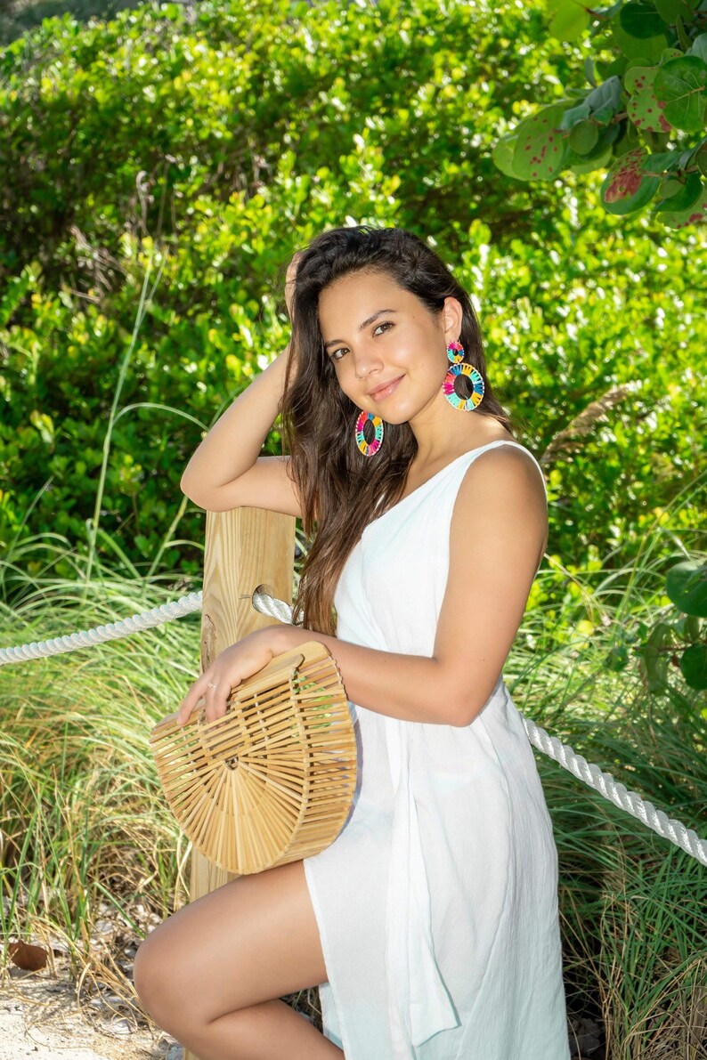 Handmade Straw Earrings