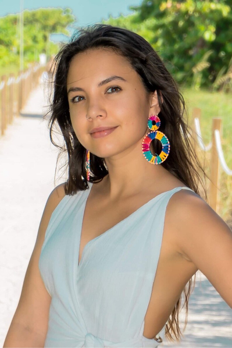 Handmade Straw Earrings