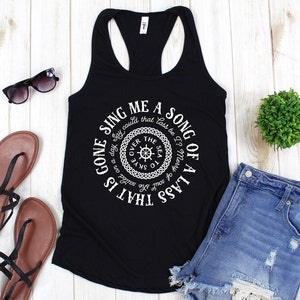 Sing Me a Song Tank top, Outlander The Skye Boat Song , Sing me a song of a lass that is gone Tank, Outlander Tv Series, Women's Tank top