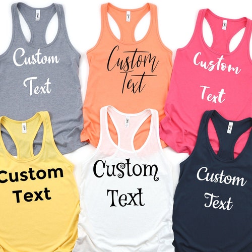 Custom Tank Top Bachelorette Party Custom T-shirts Birthday | Etsy