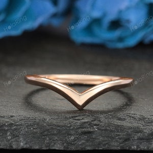 Curved Wedding Band / 14k Gold Matching Band / Delicate Bridal Wedding Ring / Curved Matching Band / Plain Ring / Promise Anniversary Gift