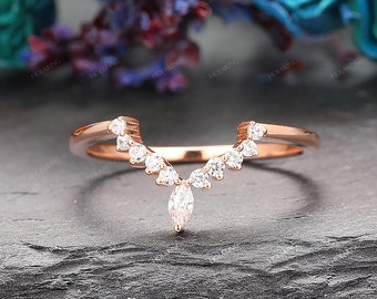 Dainty Stackable Ring/ 18k Solid Rose Gold Promise Ring/ Handmade Wedding Band Ring/ Custom Made Matching Band/ Anniversary Gift For Women