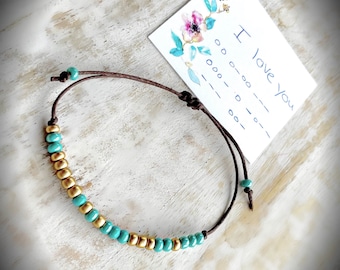 MORSE CODE BRACELET, name bracelet, word bracelet, morsecode bracelet, best friend bracelet, couple bracelets, matching bracelets ,