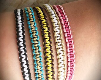 Ankle FRIENDSHIP BRACELET, Custom bracelet, matching bracelets, unisex bracelet, best friend gift, couples bracelet, adjustable many colors