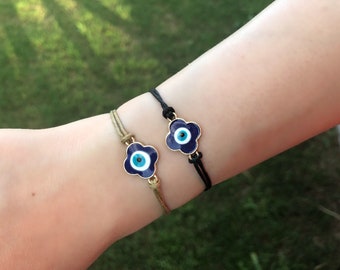 EVIL EYE BRACELET, String Bracelet, religious Bracelet ,Matching Bracelets , Kabbalah Bracelet , Protection Bracelet, couple bracelets,
