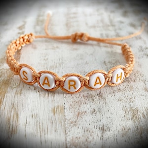 CUSTOM NAME BRACELET, initial bracelet, couples bracelets, adjustable bracelet, gift for her, matching bracelets, couple bracelets