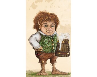 Illustrated Hobbit bookmark