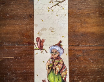 Bookmark for your books with witches in stationery original illustrated bookmark with Witches