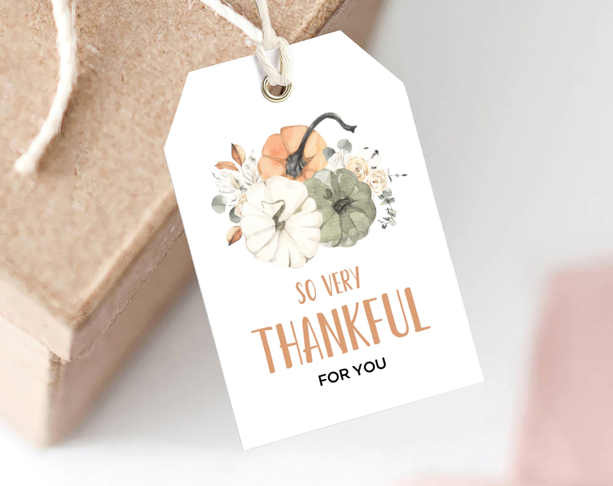 So Very Thankful Tags, Thanksgiving Tags, Fall Thankful Gift Tags ...
