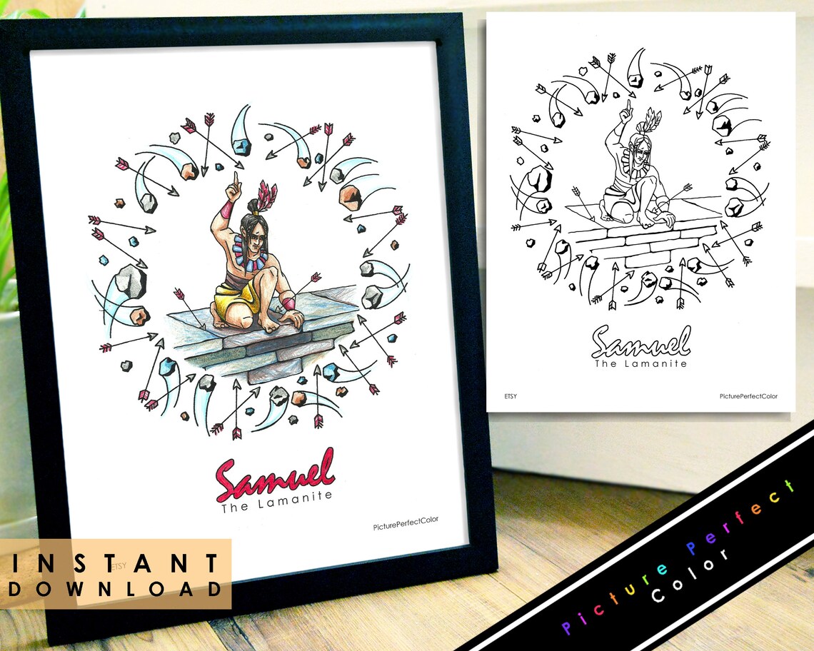 Samuel the Lamanite Prophet Coloring Page Colouring Activity Book of ...