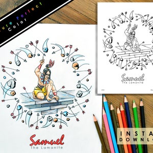 Samuel the Lamanite Prophet Coloring Page Colouring Activity Book of Mormon LDS Sunday FHE Primary Printable Download General Conference
