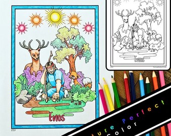 Prophet Enos Praying Coloring Page Prayer Colouring Activity Book of Mormon LDS Sunday FHE General Conference