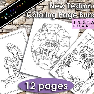 New Testament Coloring Pages Colouring Activity Bundle Jesus Christ Bible Christian LDS Gospel Come Follow Me 2023 General Conference
