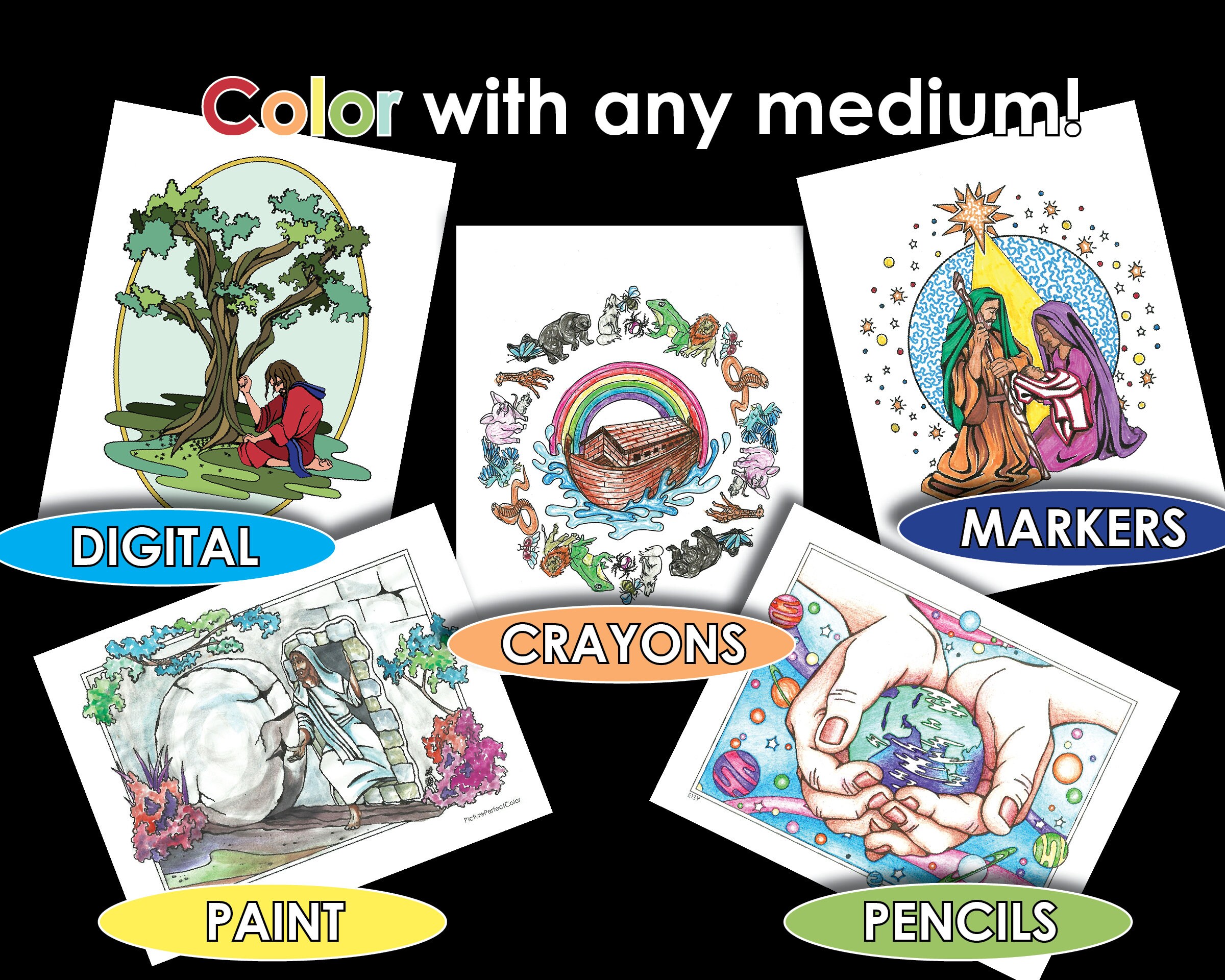 Coloring Page the Creation Genesis Old Testament Bible LDS Gospel